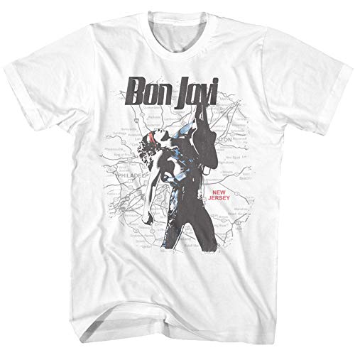 Bon Jovi Jersey Map T-Shirt