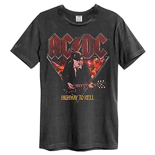 Amplified ACDC - Highway to Hell - Unisex T-Shirt, Charcoal, XXL
