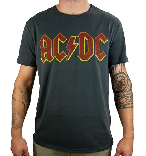 Amplified Men's ACDC Logo Regular Fit Short Sleeve T-Shirt