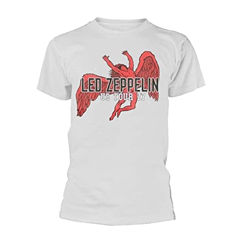 Amplified Led Zeppelin US Tour 77 Icarus T-Shirt in Vintage White