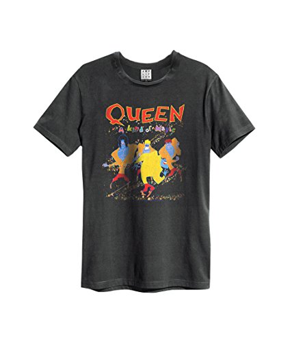 Amplified Queen - A Kind of Magic - Charcoal Mens T Shirt (Large)