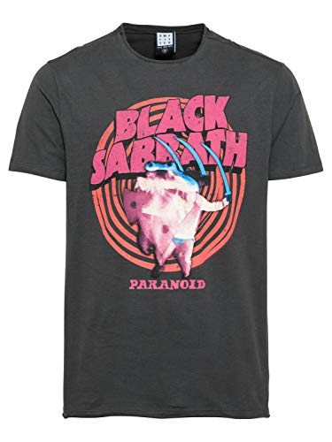 Amplified Unisex Adult Paranoid Black Sabbath T-Shirt (XS) (Charcoal)