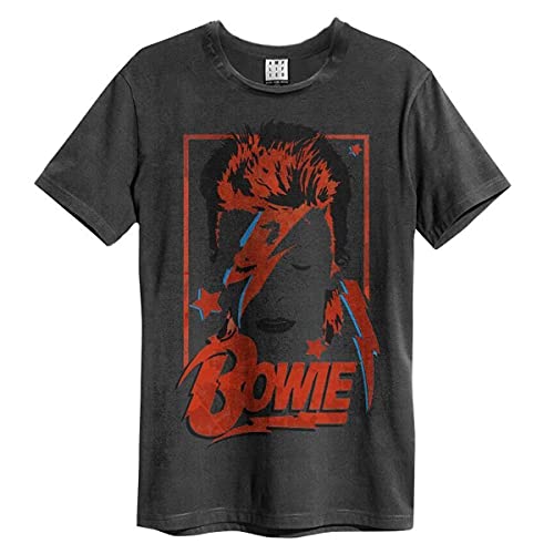 David Bowie Amplified Collection - Aladdin Sane Men T-Shirt Charcoal