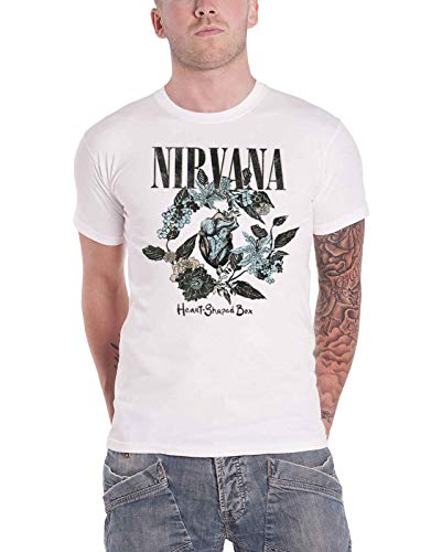 Nirvana T Shirt Heart Shaped Box Band Logo Official Unisex White