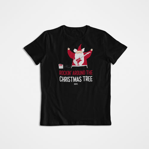 Rocktee Christmas Tee - Rockin' Around the Christmas Tree